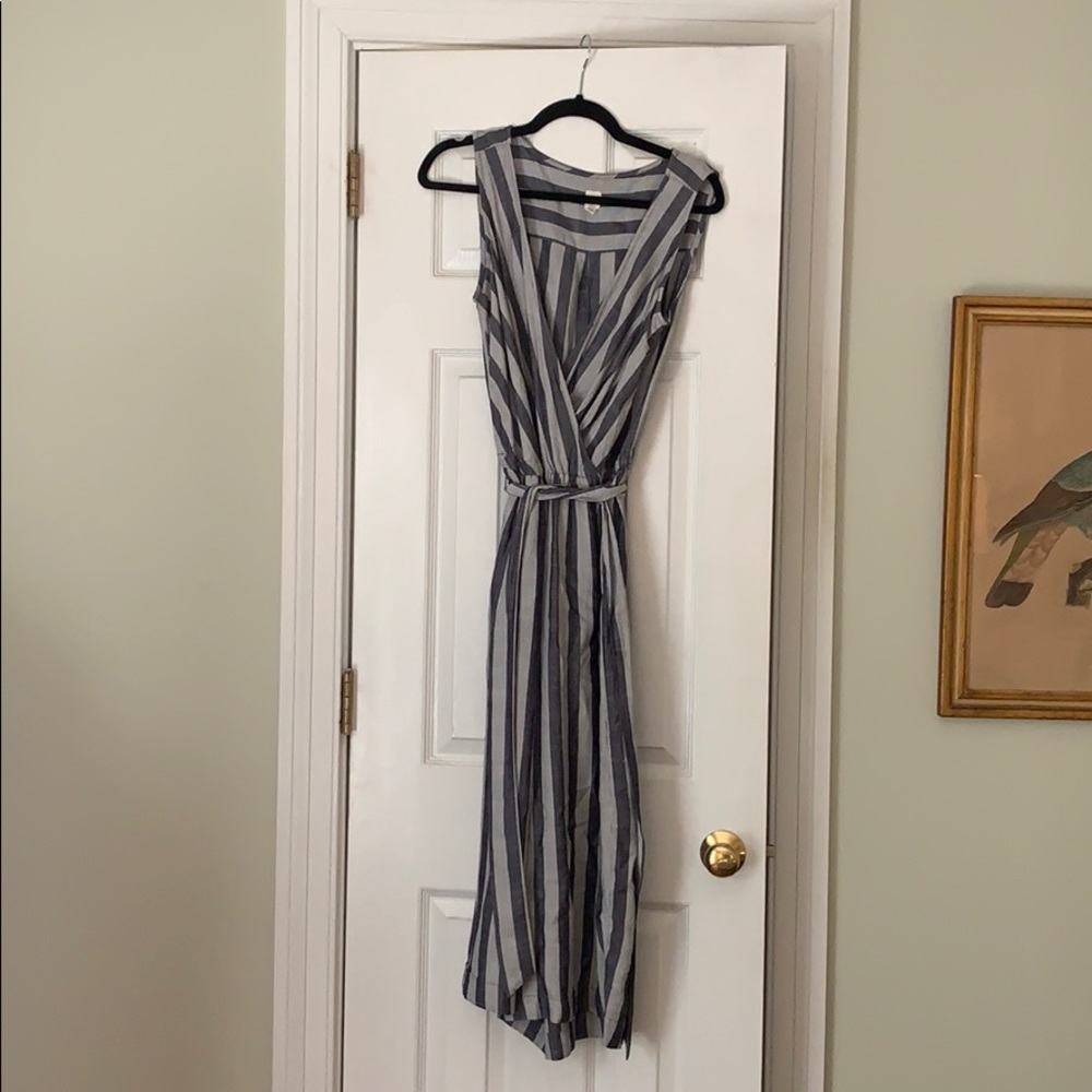 Wide-legged, striped jumper